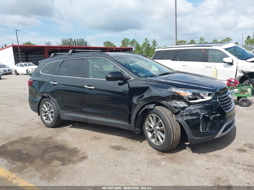 2017 Hyundai Santa fe VIN KM8SM4HF4HU252850 IAAI salvage auction — LEFT & RIGHT, Salvage Title, sold $2,150 on 2026-07-29 (photo 1)
