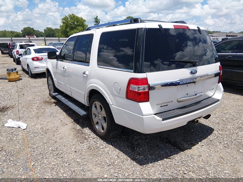 2015 Ford Expedition VIN 1FMJU1LT4FEF34873 IAAI salvage auction — WATER/FLOOD, Salvage (Louisiana), sold $850 on 2026-07-29 (photo 3)