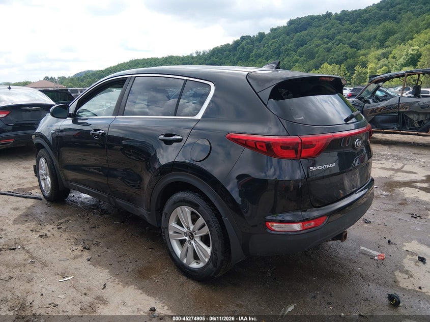 2017 Kia Sportage VIN KNDPMCAC7H7288096 IAAI salvage auction — FRONT END, Salvage (West Virginia), sold $2,200 on 2026-07-16 (photo 3)