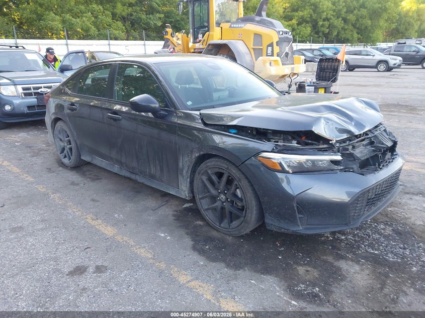 2025 Honda Civic VIN 2HGFE2F54SH506926 IAAI salvage auction — FRONT END, Salvage Title, sold $10,200 on 2026-07-30 (photo 1)