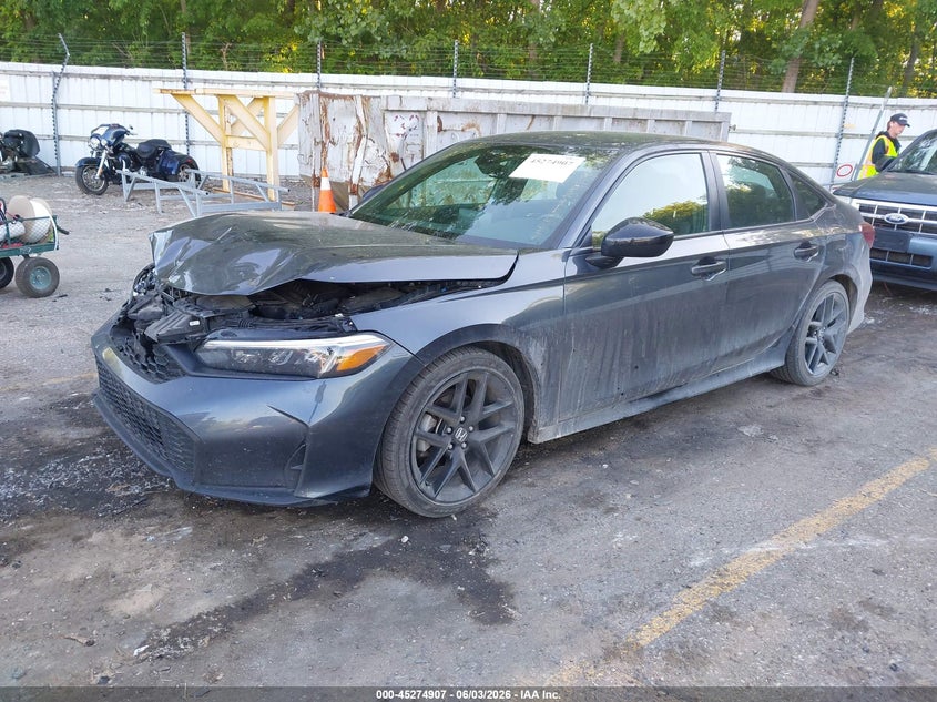 2025 Honda Civic VIN 2HGFE2F54SH506926 IAAI salvage auction — FRONT END, Salvage Title, sold $10,200 on 2026-07-30 (photo 2)
