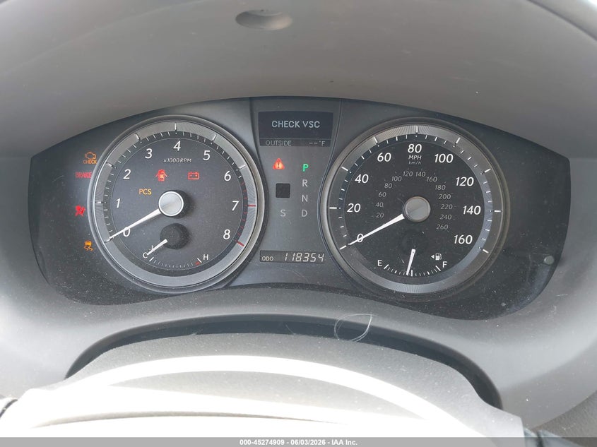 2007 Lexus Es 350 VIN JTHBJ46G872127478 IAAI salvage auction — FRONT END, Salvage (California), sold $775 on 2026-07-15 (photo 7)