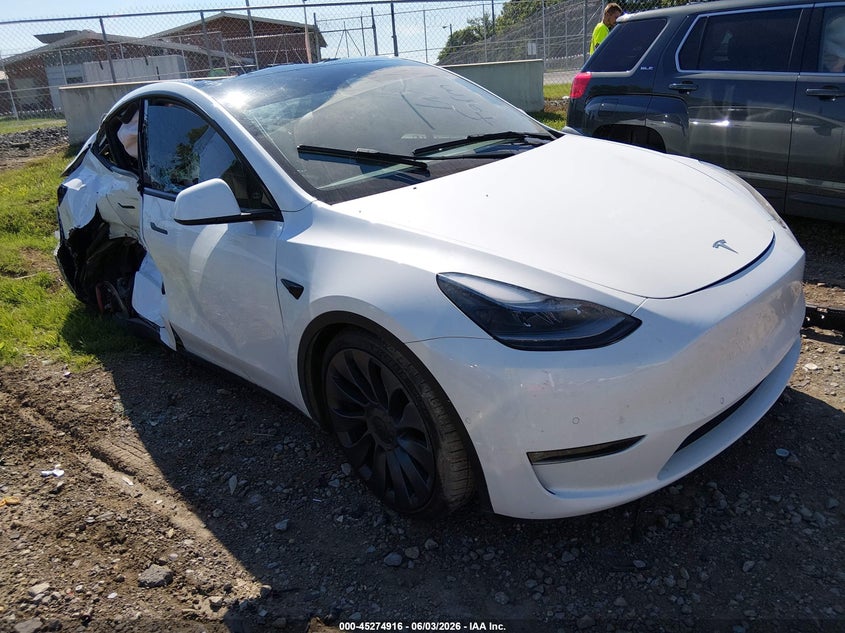 2022 Tesla Model y VIN 7SAYGDEF0NF524473 IAAI salvage auction — RIGHT REAR, Salvage Title, sold $5,600 on 2026-07-23 (photo 1)