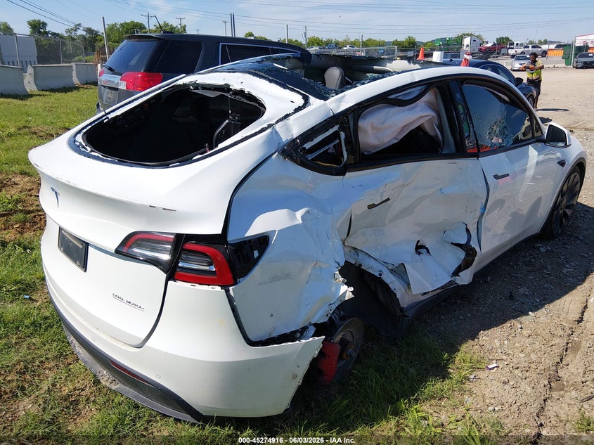 2022 Tesla Model y VIN 7SAYGDEF0NF524473 IAAI salvage auction — RIGHT REAR, Salvage Title, sold $5,600 on 2026-07-23 (photo 6)