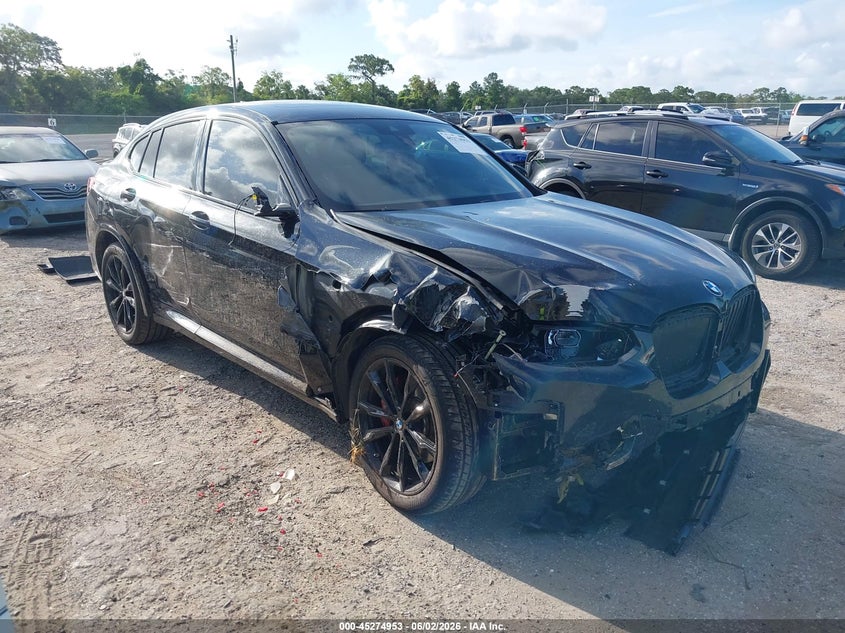 2024 BMW X4 VIN 5UX33DT02R9U35651 IAAI salvage auction — FRONT END, Salvage Title, sold $20,500 on 2026-07-09 (photo 1)