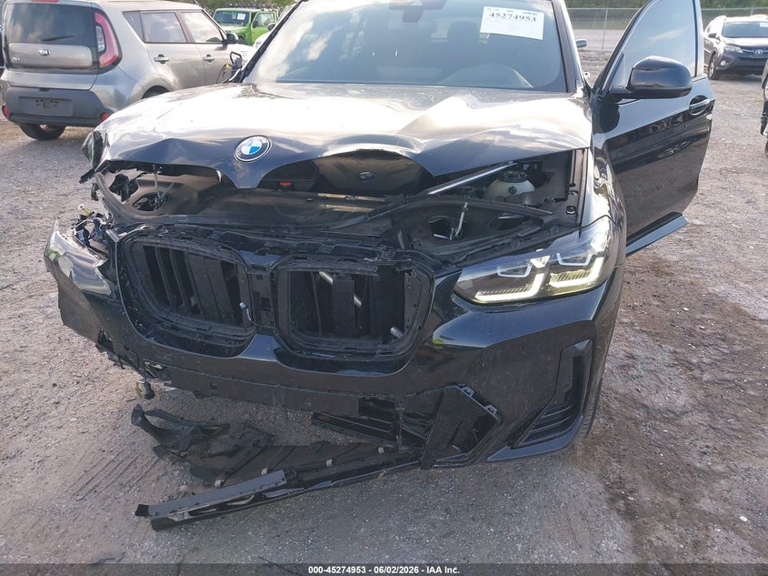 2024 BMW X4 VIN 5UX33DT02R9U35651 IAAI salvage auction — FRONT END, Salvage Title, sold $20,500 on 2026-07-09 (photo 6)