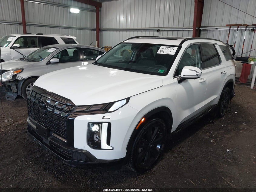 2025 Hyundai Palisade VIN KM8R3DGE5SU946898 IAAI salvage auction — EXTERIOR BURN, Salvage Title, sold $25 on 2026-07-30 (photo 2)