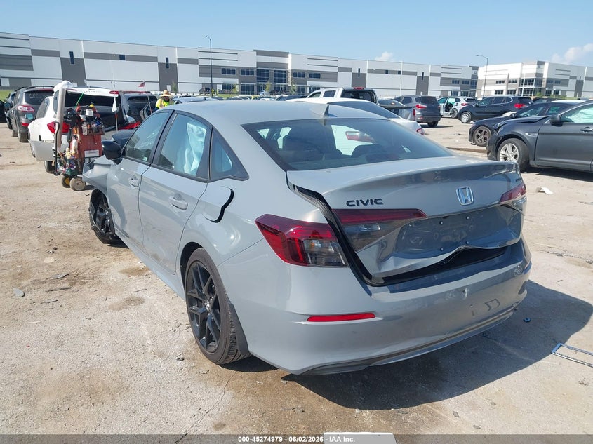 2026 Honda Civic VIN 2HGFE2F53TH526912 IAAI salvage auction — FRONT & REAR, Original (Texas), sold $2,050 on 2026-09-01 (photo 3)