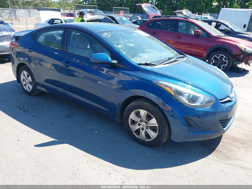 2016 Hyundai Elantra VIN KMHDH4AE3GU543790 IAAI salvage auction — REAR END, Salvage Title, sold $475 on 2026-07-21 (photo 1)