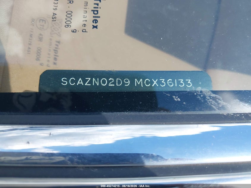 1991 Rolls-royce Silver spur VIN SCAZN02D9MCX36133 IAAI salvage auction — RIGHT FRONT, Original (Texas), sold $7,700 on 2026-07-09 (photo 9)