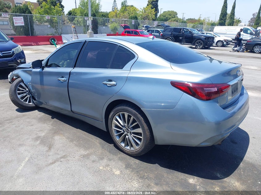 2018 Infiniti Q50 VIN JN1EV7APXJM366556 IAAI salvage auction — FRONT END, Salvage Title, sold $2,550 on 2026-07-16 (photo 3)