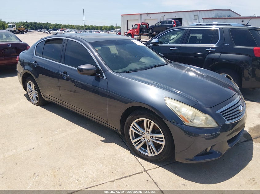 2010 Infiniti G37 VIN JN1CV6AR7AM452233 IAAI salvage auction — LEFT REAR, Clear (Missouri), sold $375 on 2026-07-07 (photo 1)