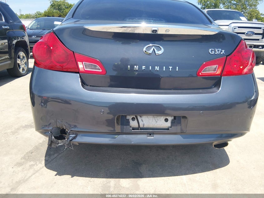 2010 Infiniti G37 VIN JN1CV6AR7AM452233 IAAI salvage auction — LEFT REAR, Clear (Missouri), sold $375 on 2026-07-07 (photo 6)