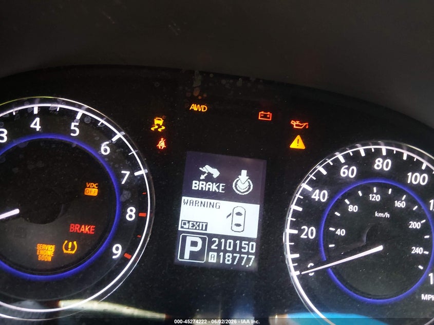 2010 Infiniti G37 VIN JN1CV6AR7AM452233 IAAI salvage auction — LEFT REAR, Clear (Missouri), sold $375 on 2026-07-07 (photo 7)