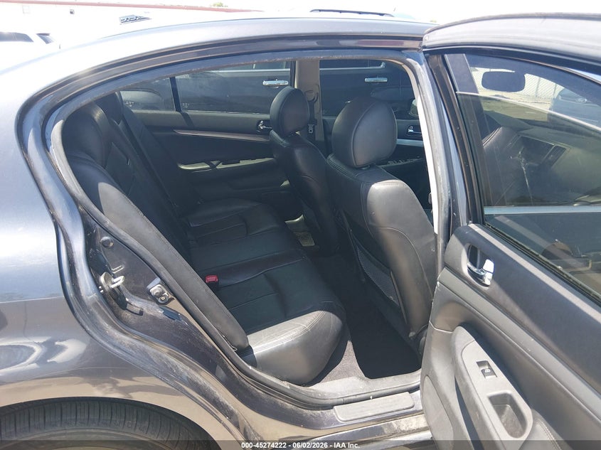 2010 Infiniti G37 VIN JN1CV6AR7AM452233 IAAI salvage auction — LEFT REAR, Clear (Missouri), sold $375 on 2026-07-07 (photo 8)