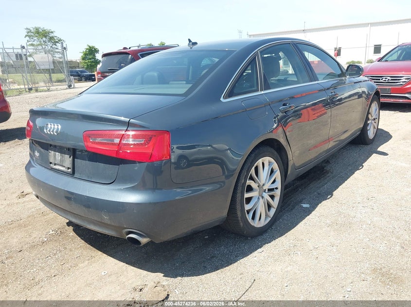 2014 Audi A6 VIN WAUGFAFCXEN018288 IAAI salvage auction — NORMAL WEAR, Salvage Title, sold $2,050 on 2026-07-22 (photo 4)