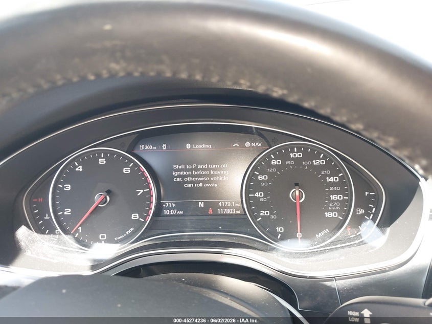 2014 Audi A6 VIN WAUGFAFCXEN018288 IAAI salvage auction — NORMAL WEAR, Salvage Title, sold $2,050 on 2026-07-22 (photo 7)