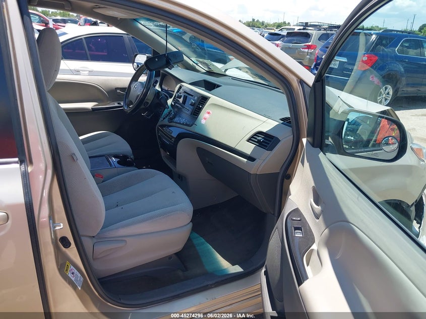 2013 Toyota Sienna VIN 5TDKK3DC5DS334195 IAAI salvage auction — FRONT END, Salvage Title, sold $1,575 on 2026-07-15 (photo 5)