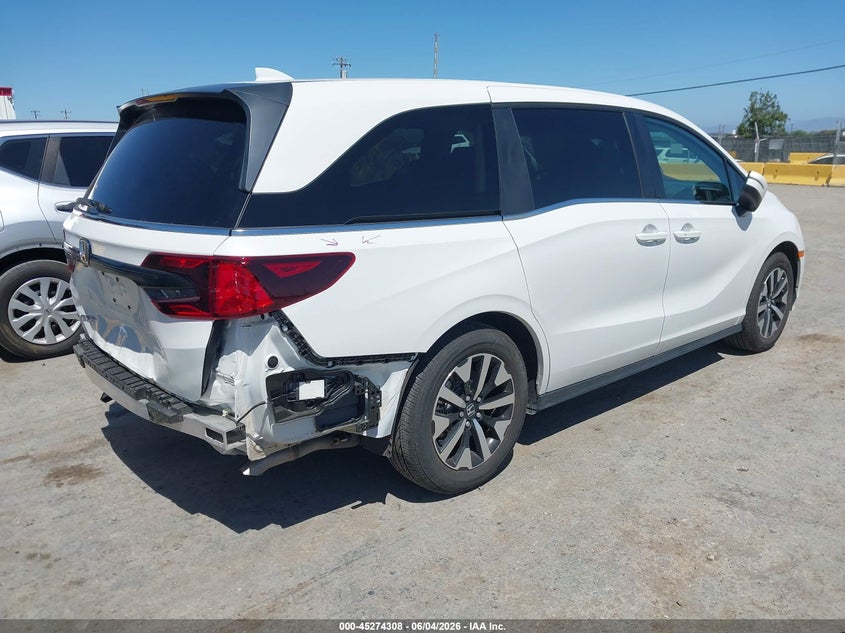 2025 Honda Odyssey VIN 5FNRL6H6XSB089669 IAAI salvage auction — REAR END, Salvage (California), sold $20,100 on 2026-07-09 (photo 4)