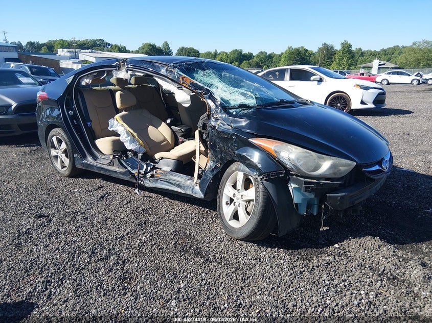 2013 Hyundai Elantra VIN KMHDH4AE2DU571365 IAAI salvage auction — RIGHT SIDE, Salvage (South Carolina), sold $400 on 2026-07-07 (photo 1)