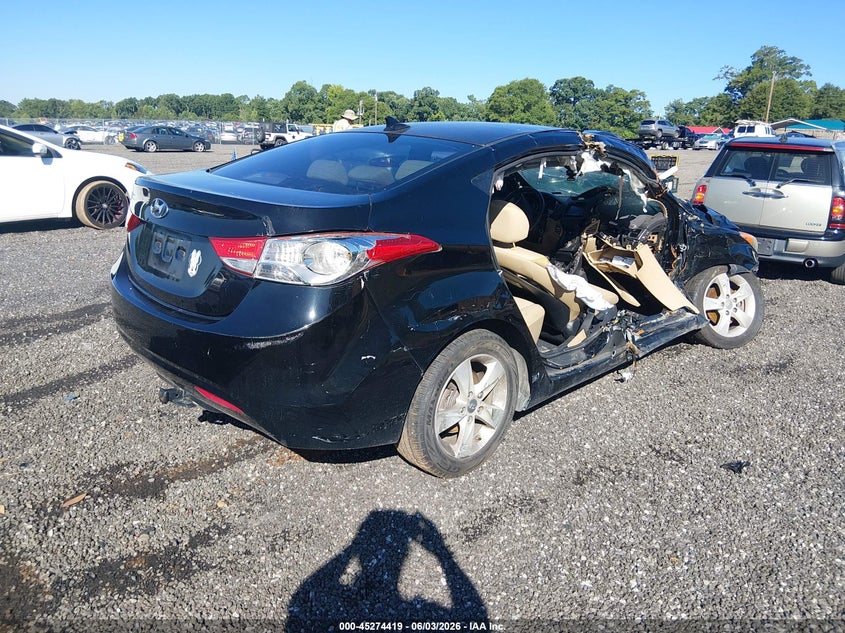 2013 Hyundai Elantra VIN KMHDH4AE2DU571365 IAAI salvage auction — RIGHT SIDE, Salvage (South Carolina), sold $400 on 2026-07-07 (photo 4)