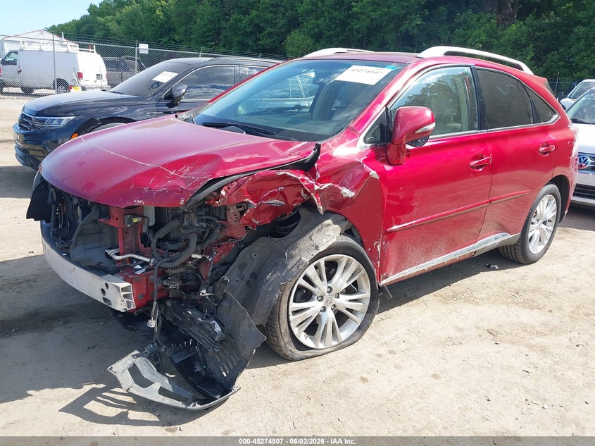 2012 Lexus Rx VIN JTJBC1BA5C2050362 IAAI salvage auction — FRONT END, Salvage Title, sold $2,800 on 2026-07-07 (photo 2)