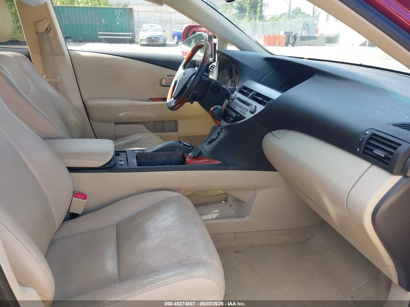 2012 Lexus Rx VIN JTJBC1BA5C2050362 IAAI salvage auction — FRONT END, Salvage Title, sold $2,800 on 2026-07-07 (photo 5)