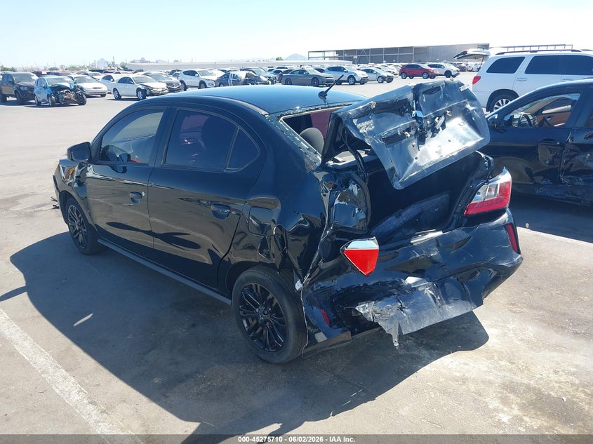2022 Mitsubishi Mirage VIN ML32FUFJ2NHF03347 IAAI salvage auction — FRONT & REAR, Salvage Title, sold $1,400 on 2026-07-14 (photo 3)
