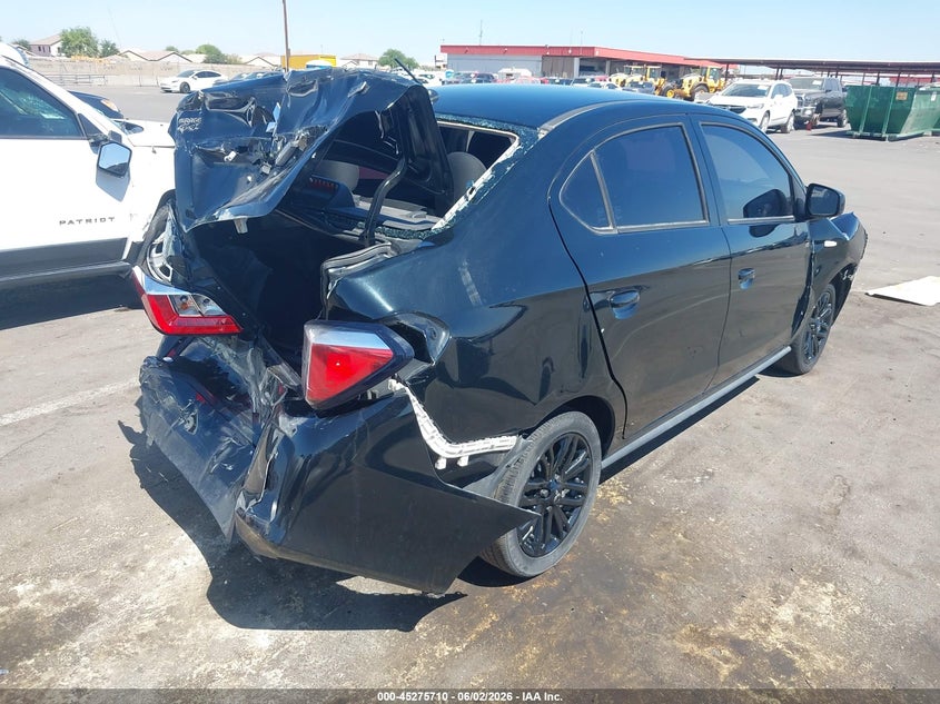 2022 Mitsubishi Mirage VIN ML32FUFJ2NHF03347 IAAI salvage auction — FRONT & REAR, Salvage Title, sold $1,400 on 2026-07-14 (photo 4)