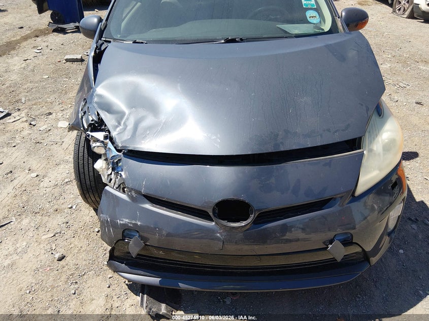 2012 Toyota Prius VIN JTDKN3DU5C1527345 IAAI salvage auction — RIGHT FRONT, Salvage Title, sold $225 on 2026-07-09 (photo 6)