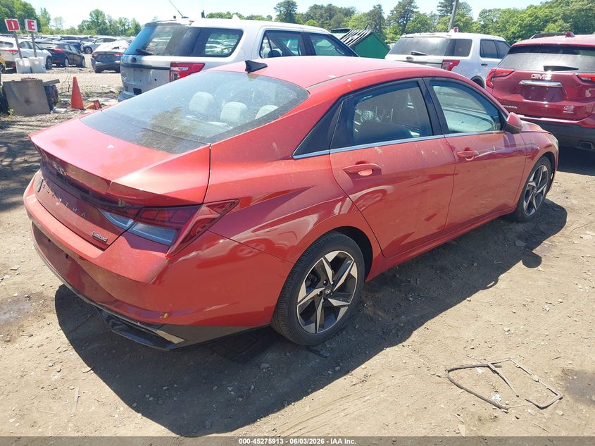 2021 Hyundai Elantra VIN KMHLP4AG1MU098848 IAAI salvage auction — LEFT SIDE, Salvage Title, sold $4,250 on 2026-07-07 (photo 4)