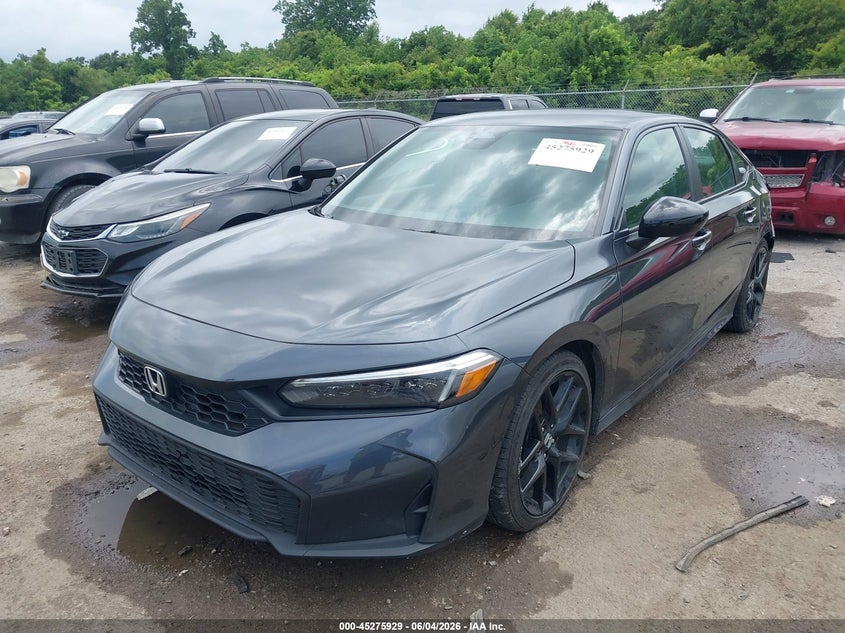 2025 Honda Civic VIN 2HGFE2F55SH566293 IAAI salvage auction — REAR END, Salvage (Louisiana), sold $8,100 on 2026-07-28 (photo 2)