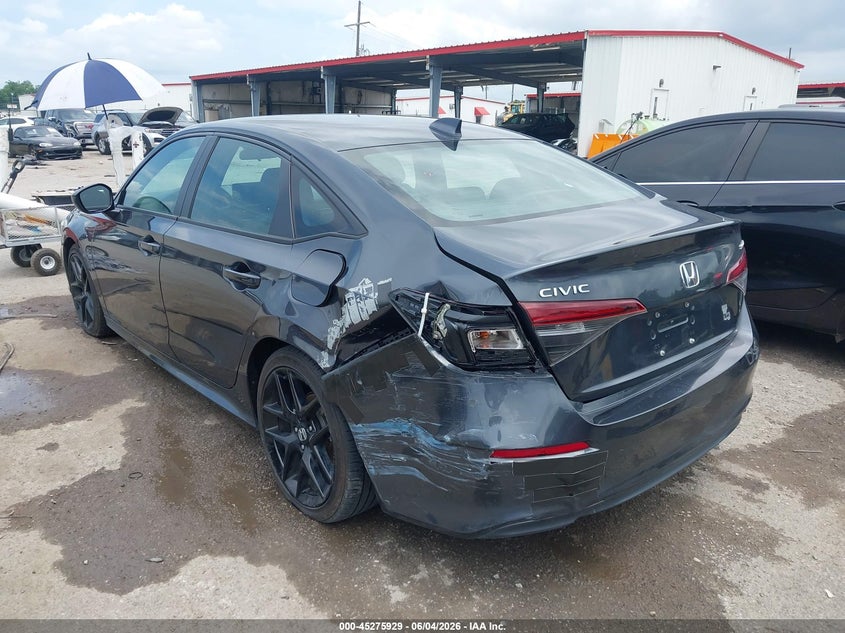 2025 Honda Civic VIN 2HGFE2F55SH566293 IAAI salvage auction — REAR END, Salvage (Louisiana), sold $8,100 on 2026-07-28 (photo 3)