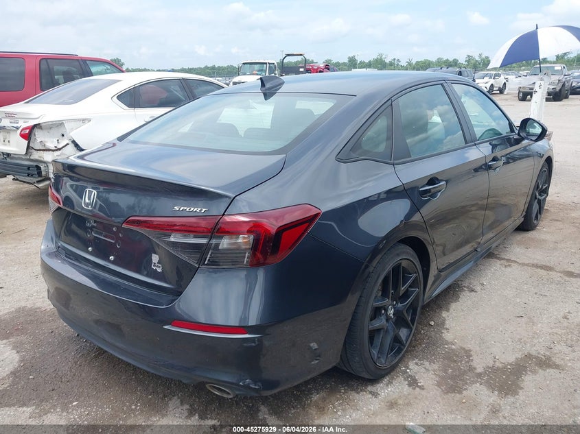 2025 Honda Civic VIN 2HGFE2F55SH566293 IAAI salvage auction — REAR END, Salvage (Louisiana), sold $8,100 on 2026-07-28 (photo 4)