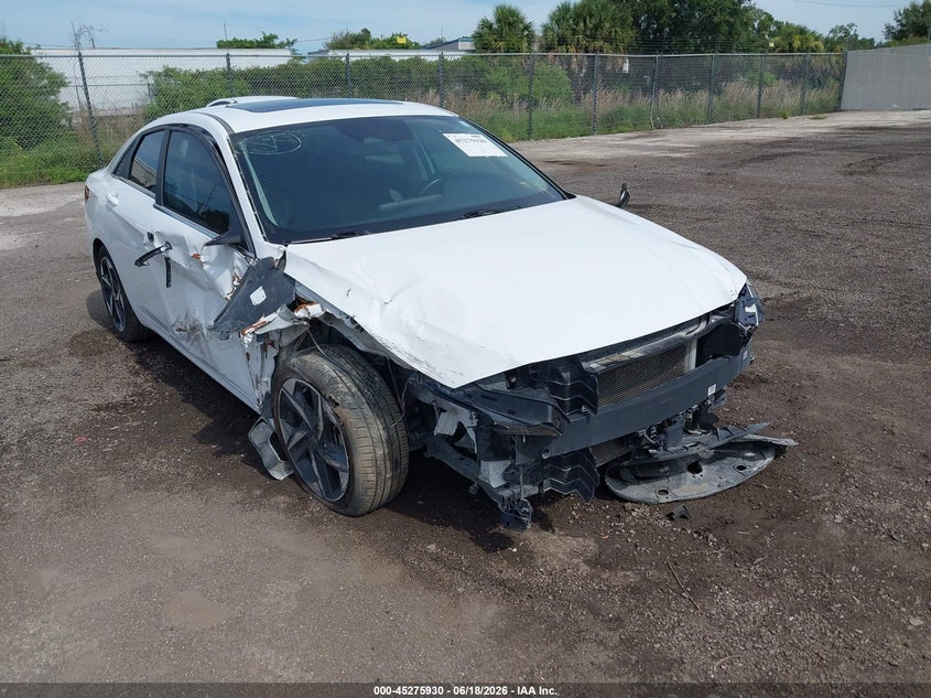 2023 Hyundai Elantra VIN KMHLN4AJ7PU040765 IAAI salvage auction — FRONT END, Salvage Title, sold $3,250 on 2026-07-31 (photo 6)