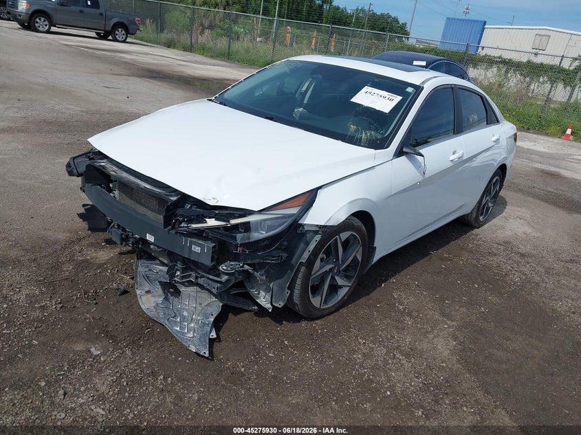 2023 Hyundai Elantra VIN KMHLN4AJ7PU040765 IAAI salvage auction — FRONT END, Salvage Title, sold $3,250 on 2026-07-31 (photo 2)