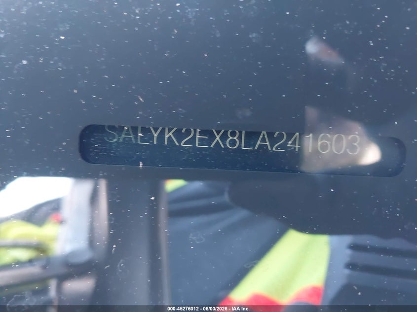 2020 Land rover Range rover velar VIN SALYK2EX8LA241603 IAAI salvage auction — FRONT END, Salvage Title, sold $10,700 on 2026-07-20 (photo 9)