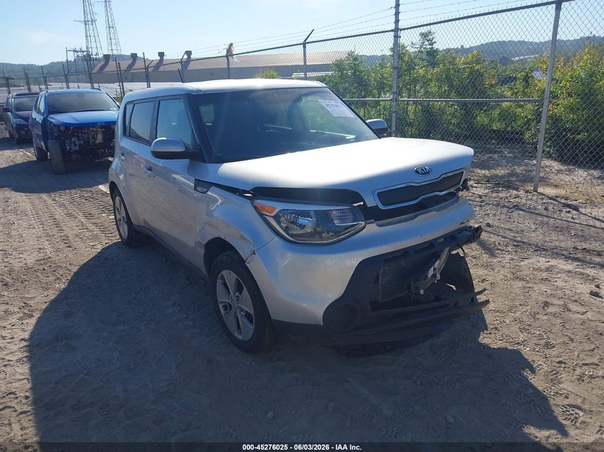 2014 Kia Soul VIN KNDJN2A28E7737415 IAAI salvage auction — LEFT FRONT, Salvage (Idaho), sold $25 on 2026-07-28 (photo 1)