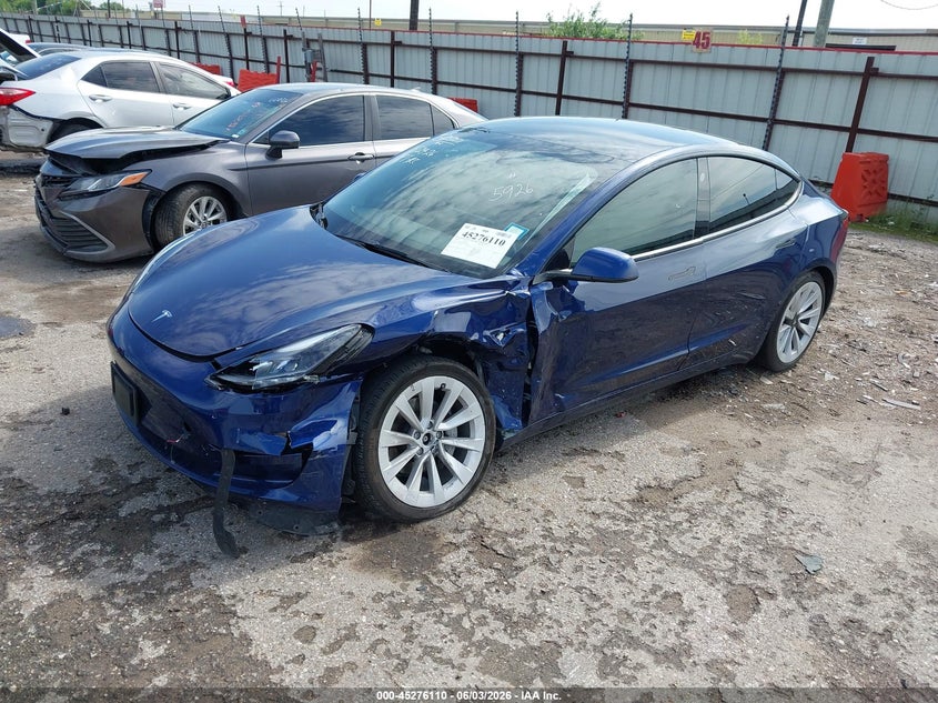 2023 Tesla Model 3 VIN 5YJ3E1EB2PF635926 IAAI salvage auction — LEFT FRONT, Salvage Title, sold $8,600 on 2026-07-30 (photo 2)