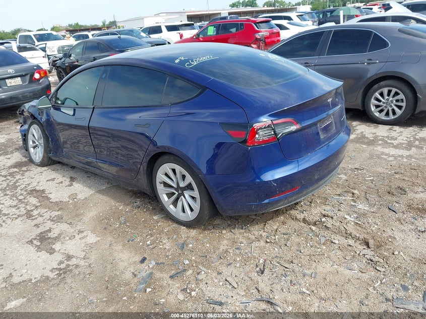 2023 Tesla Model 3 VIN 5YJ3E1EB2PF635926 IAAI salvage auction — LEFT FRONT, Salvage Title, sold $8,600 on 2026-07-30 (photo 3)