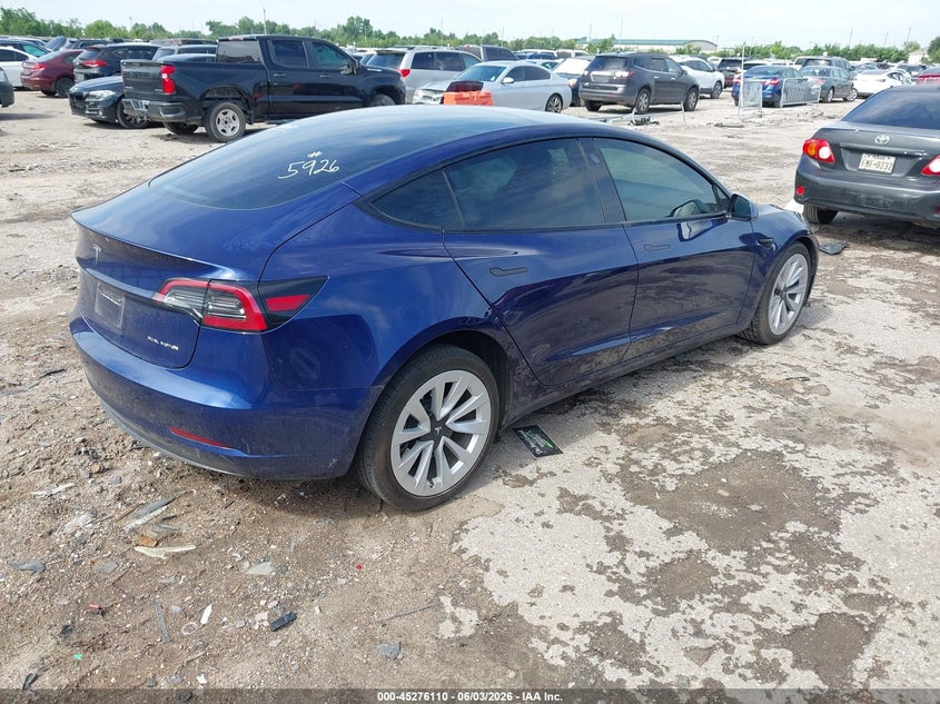 2023 Tesla Model 3 VIN 5YJ3E1EB2PF635926 IAAI salvage auction — LEFT FRONT, Salvage Title, sold $8,600 on 2026-07-30 (photo 4)