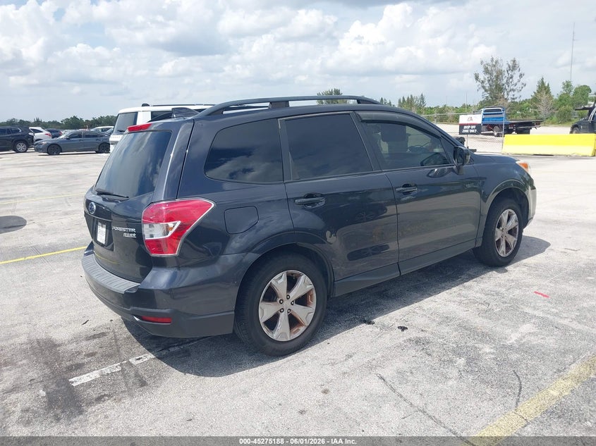 2016 Subaru Forester VIN JF2SJAFC4GH523600 IAAI salvage auction — LEFT SIDE, Salvage Title, sold $425 on 2026-07-30 (photo 4)