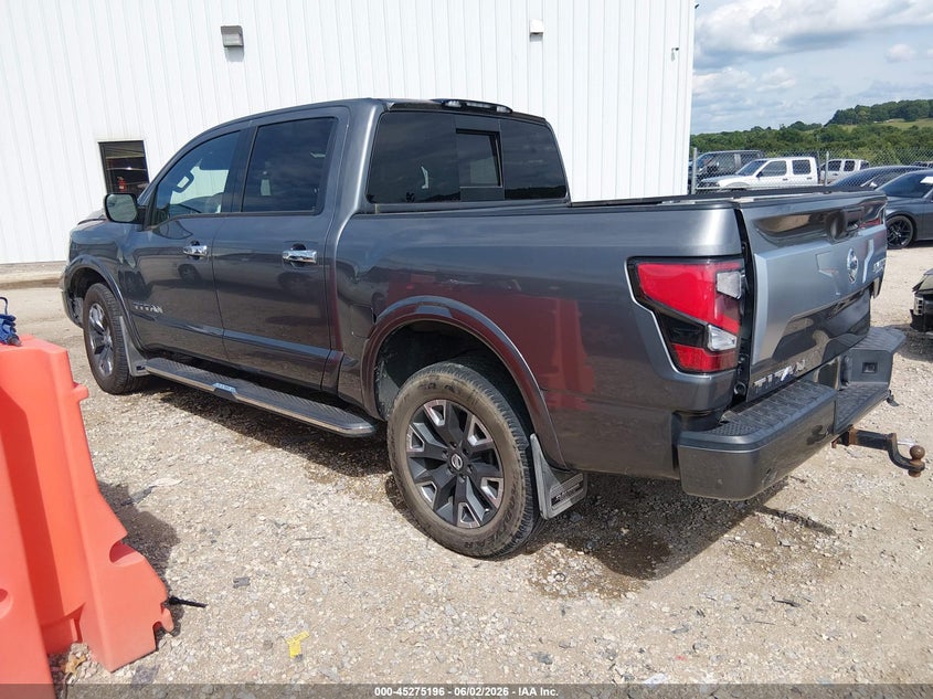 2021 Nissan TITAN VIN 1N6AA1EDXMN528394 IAAI salvage auction — FRONT & REAR, Salvage (Arkansas), sold $12,925 on 2026-07-30 (photo 3)