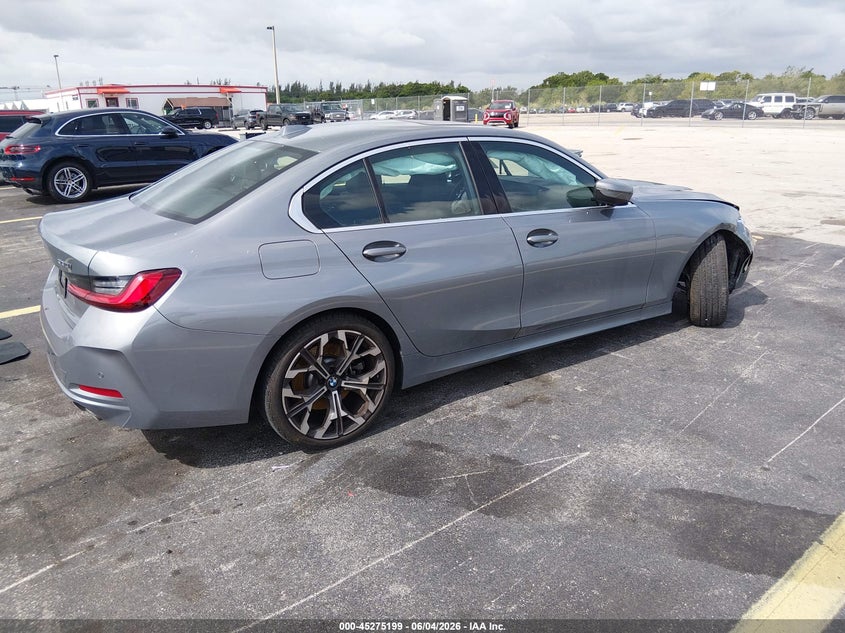 2025 BMW 3er VIN 3MW69CW06S8F34165 IAAI salvage auction — RIGHT FRONT, Salvage Title, sold $17,600 on 2026-08-22 (photo 4)