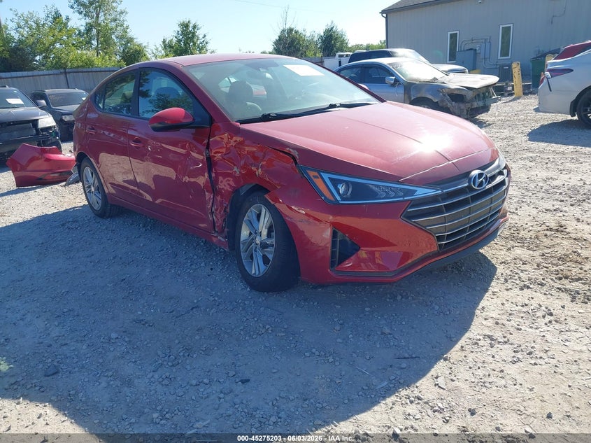 2019 Hyundai Elantra VIN KMHD84LF1KU772595 IAAI salvage auction — RIGHT FRONT, Salvage Title, sold $1,750 on 2026-07-15 (photo 1)