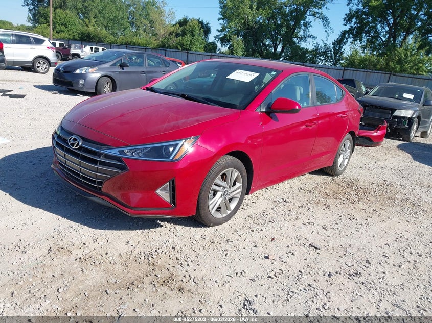 2019 Hyundai Elantra VIN KMHD84LF1KU772595 IAAI salvage auction — RIGHT FRONT, Salvage Title, sold $1,750 on 2026-07-15 (photo 2)