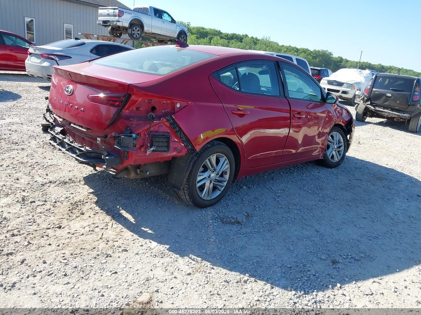 2019 Hyundai Elantra VIN KMHD84LF1KU772595 IAAI salvage auction — RIGHT FRONT, Salvage Title, sold $1,750 on 2026-07-15 (photo 4)