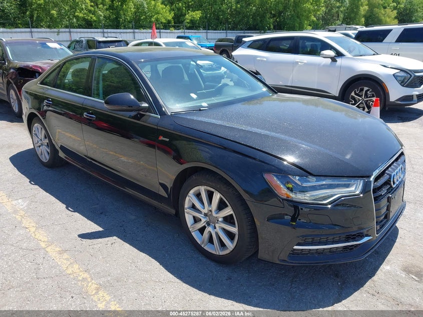 2014 Audi A6 VIN WAUHGAFC5EN051393 IAAI salvage auction — FRONT END, Salvage Title, sold $100 on 2026-07-27 (photo 1)