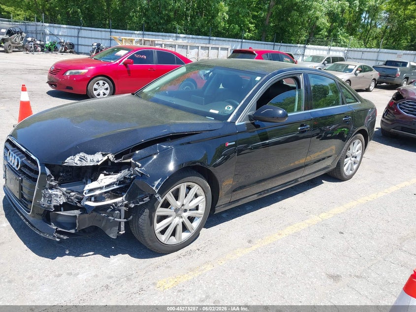 2014 Audi A6 VIN WAUHGAFC5EN051393 IAAI salvage auction — FRONT END, Salvage Title, sold $100 on 2026-07-27 (photo 2)
