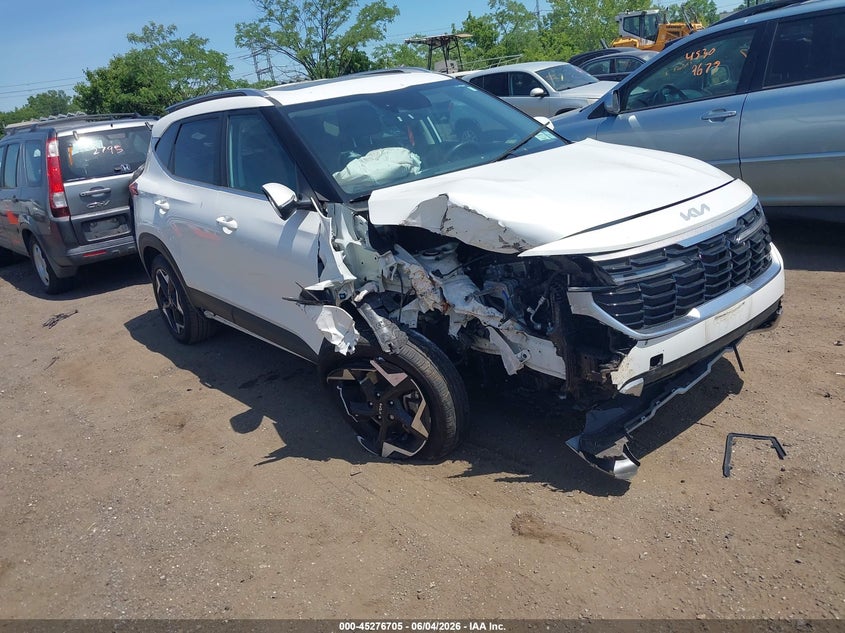 2025 Kia Seltos VIN KNDERCAA2S7708829 IAAI salvage auction — FRONT END, Mv-907A (New York), sold $3,750 on 2026-07-07 (photo 1)